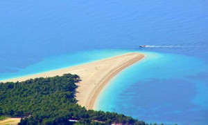 Zlatni Rat Beach In Bol On Island Of Brač
