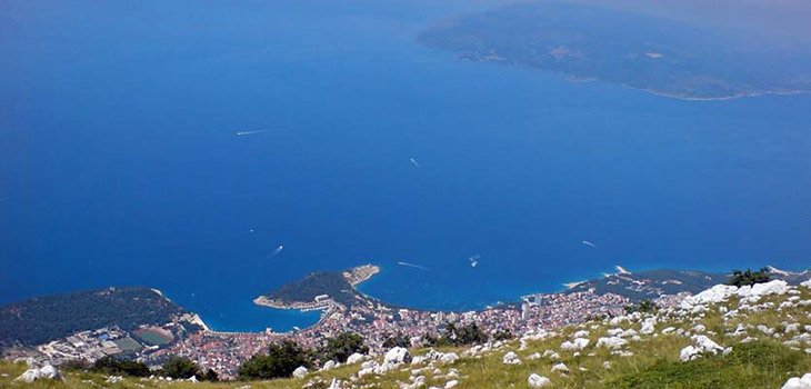 View on Brela Croatia from Biokovo